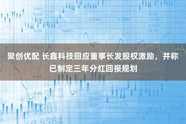 聚创优配 长鑫科技回应董事长发股权激励，并称已制定三年分红回报规划